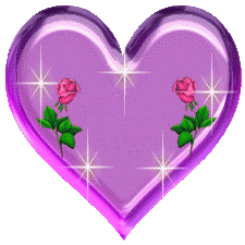 Gif animé coeur roses
